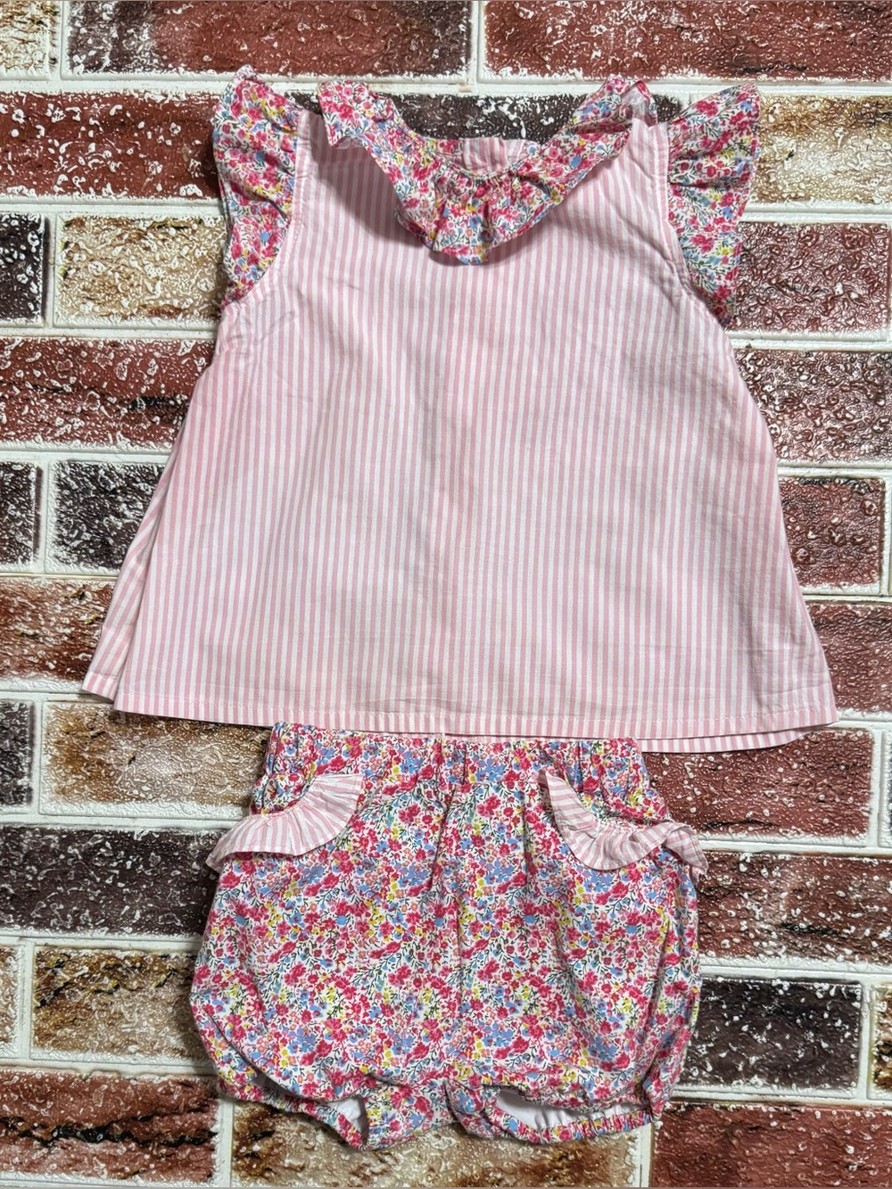 Dondolo pink floral 2pc set size 2 baby girls boutique